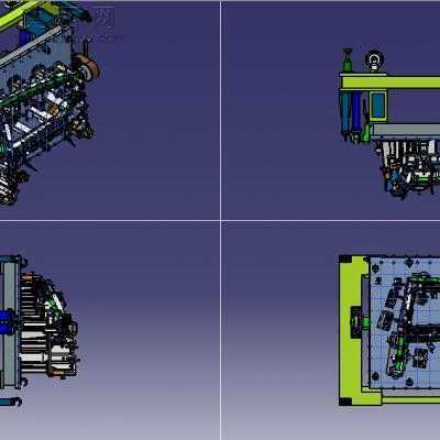 汽车左右后窗总成检具设计 3D模型