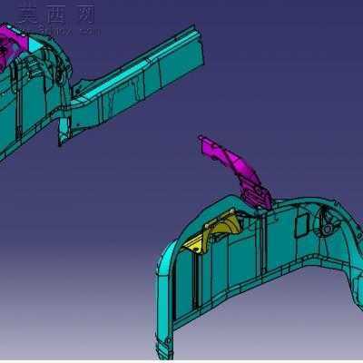 汽车后轮罩夹具设计 3D模型