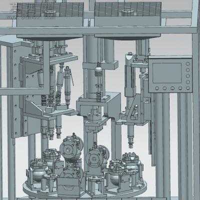 自动锁螺丝机组装设备 3D模型