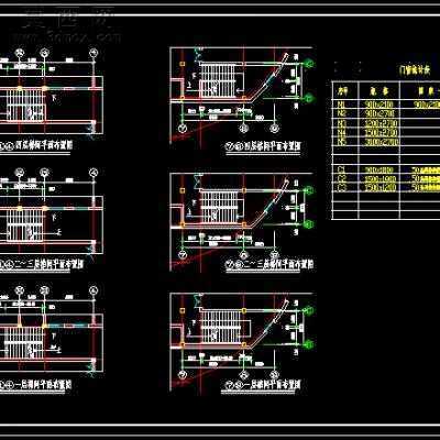 33.6米X30.74米四层某学校图书馆建筑设计方案全套图纸-2600平12张CAD图 CAD图纸