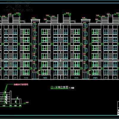 某多层砖混结构住宅楼建筑结构水暖电施工图 CAD图纸