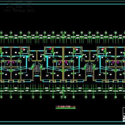 某多层砖混结构住宅楼建筑结构水暖电施工图 CAD图纸