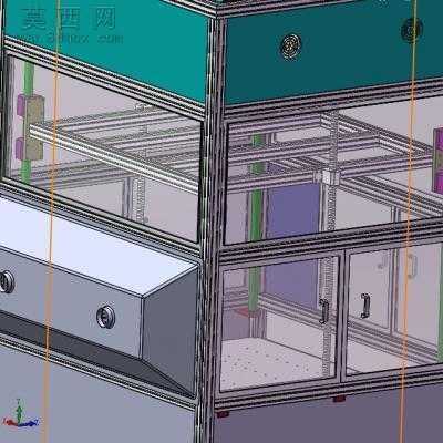 大型激光打码机外壳 3D模型
