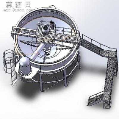 污泥浓缩池设计采用循环流化床技术 3D模型