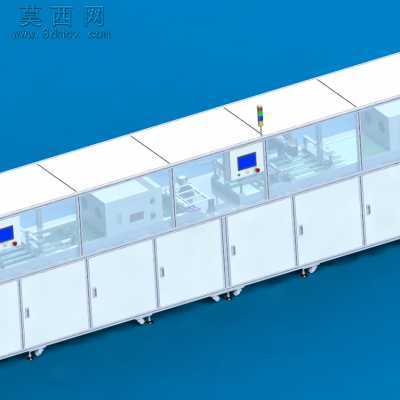 UV点胶固化机设备显示屏自动点胶、UV固化流水线 3D模型