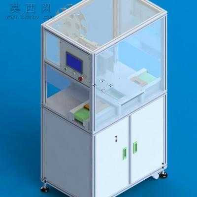 手机电池盖贴标机也可适用于PCB板条码贴装 3D模型