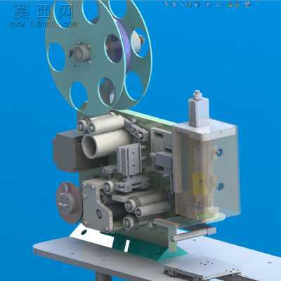 手机电池盖贴标机也可适用于PCB板条码贴装 3D模型