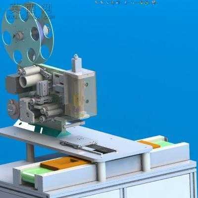 手机电池盖贴标机也可适用于PCB板条码贴装 3D模型