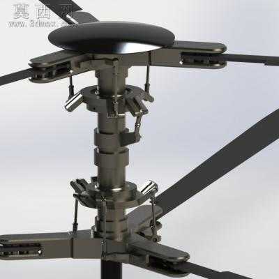 直升机旋翼结构 3D模型