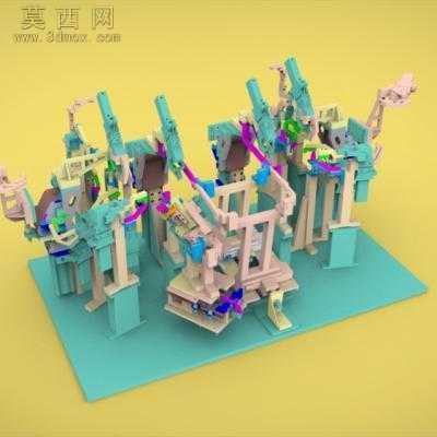 汽车生产线夹具 3D模型