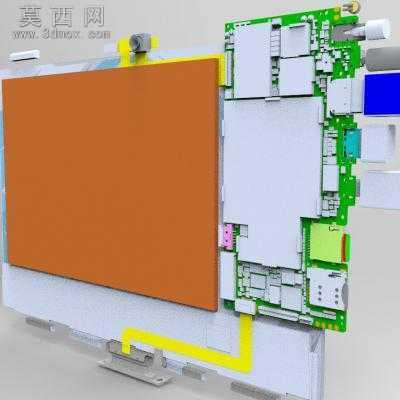 k102-10寸平板电脑 3D模型