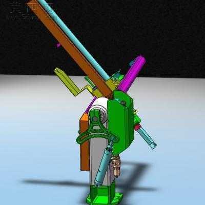 框架式单斜臂机械手注塑行业 3D模型