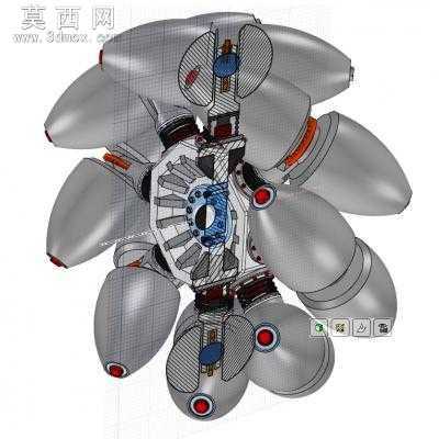 麦克纳姆轮(type b)设计图纸 3D模型