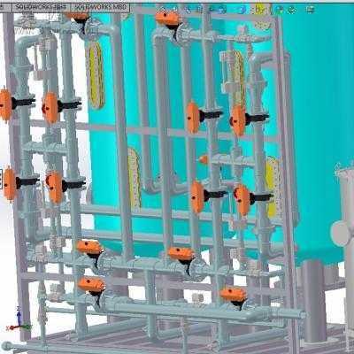 混合离子交换柱大型设备 3D模型