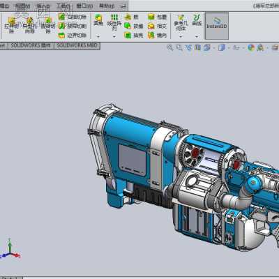 激光切割器-《德军总部新秩序》游戏武器 3D模型
