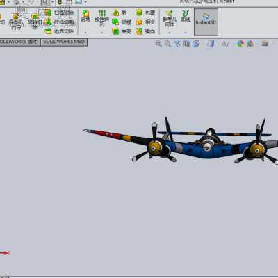 P-38J“闪电”战斗机 3D模型