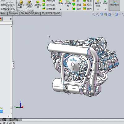 Rotax914发动机航空发动机 3D模型