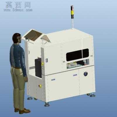 SMT在线式自动贴二维码机手机PCB板贴条码设备 3D模型