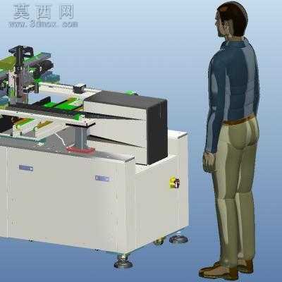 SMT在线式自动贴二维码机手机PCB板贴条码设备 3D模型