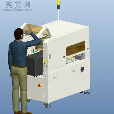 SMT在线式自动贴二维码机手机PCB板贴条码设备 3D模型