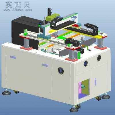 SMT在线式自动贴二维码机手机PCB板贴条码设备 3D模型