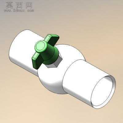 管球阀门开关 3D模型