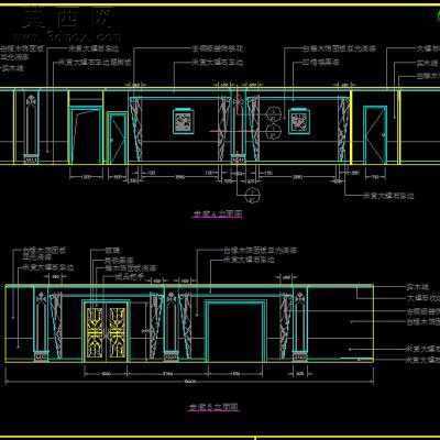 某KTV装饰施工图-1000平38张CAD图 CAD图纸