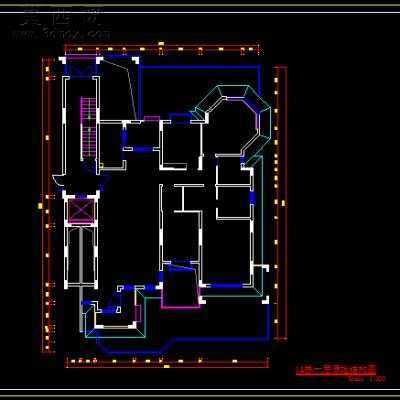 某复式住宅东南亚风格装饰施工图及效果图-540平CAD图纸74张 CAD图纸