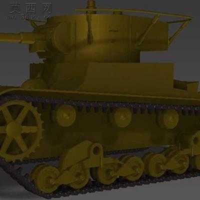 苏联T-26轻型坦克 3D模型