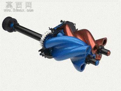 螺杆式压缩机设计图纸 3D模型,