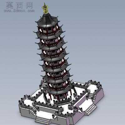 雷峰塔 3D模型