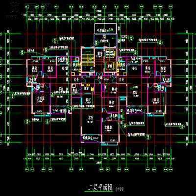 某高层住宅建筑施工图-18层6500平 CAD图纸