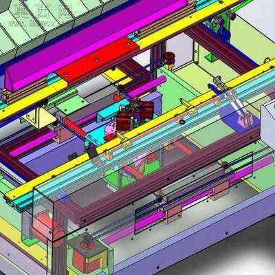 卧式电子元件半自动插件机 3D模型