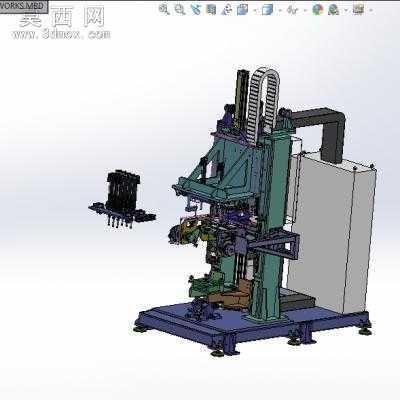 汽车缸体翻转和下缸体螺栓返松机 3D模型