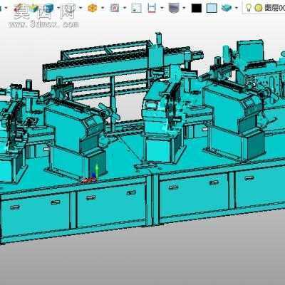 多工位手机泡棉贴标机 3D模型