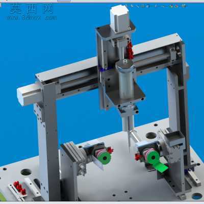 马达定子点胶设备非标点胶机全套3D模型+工程图 3D模型