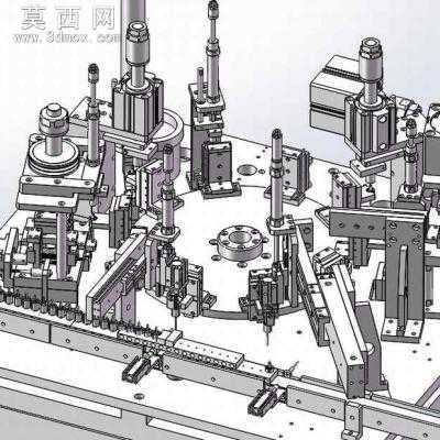 微型马达转子绝缘片组装机电机轴介子自动组装机 3D模型