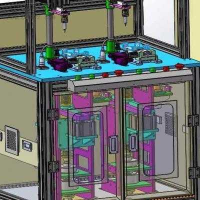 汽车雨刮器电机性能测试机非标自动化设备 3D模型