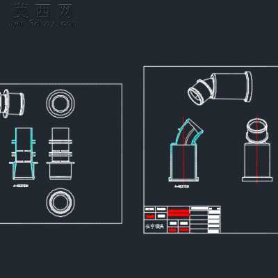 一副弯管模具 CAD图纸