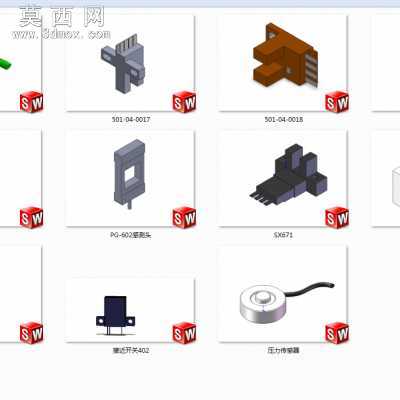 电气标准件库 3D模型