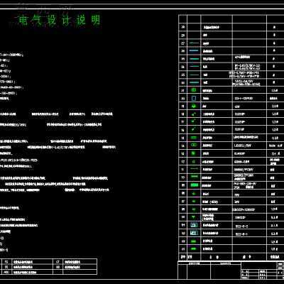 某大学体育中心电气照明施工图 CAD图纸