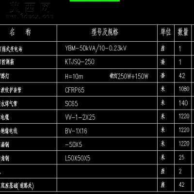 某城市市政道路路灯设计施工图 CAD图纸