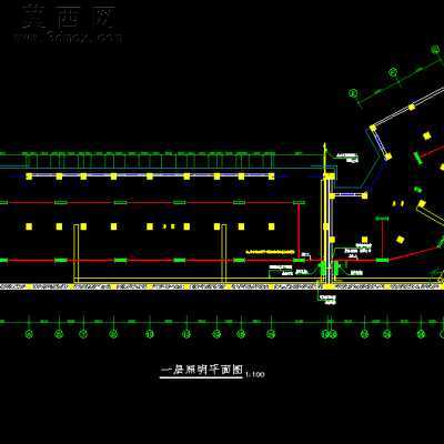 六层住宅办公楼照明设计图 CAD图纸