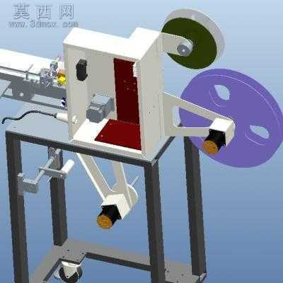半自动包装编带机器设备 3D模型