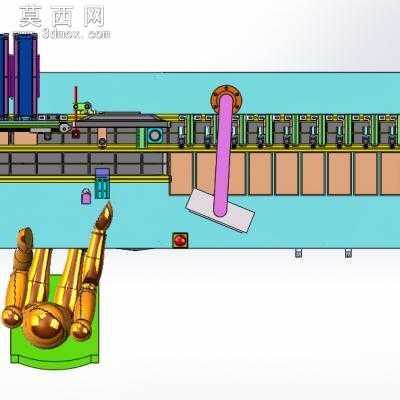 纸袋分页包装一体机纸袋包装类产品分拣包装一体设备 3D模型