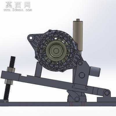 反向横式电机工装 3D模型