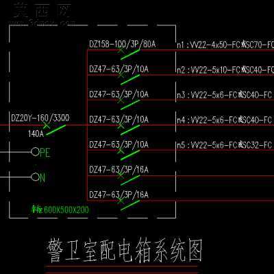 某公园灯具照明布线施工图 CAD图纸