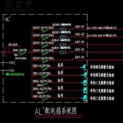 某公园灯具照明布线施工图 CAD图纸