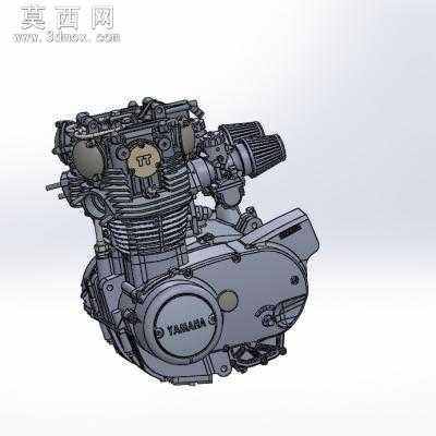 xs650雅马哈发动机 3D模型