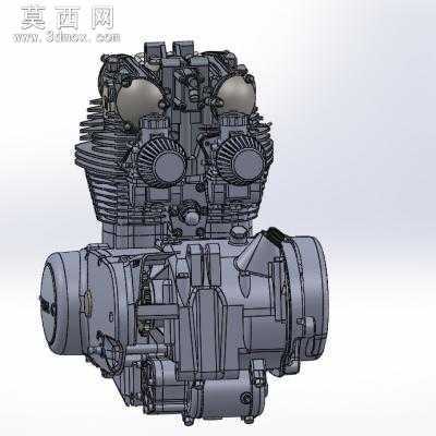 xs650雅马哈发动机 3D模型